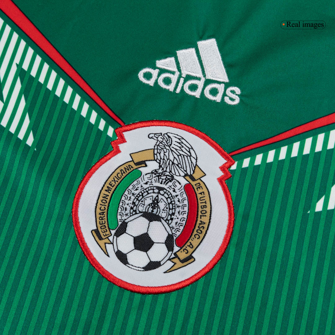 Mexico Retro Jersey Home Long Sleeve Soccer Shirt 2014 - Image 5