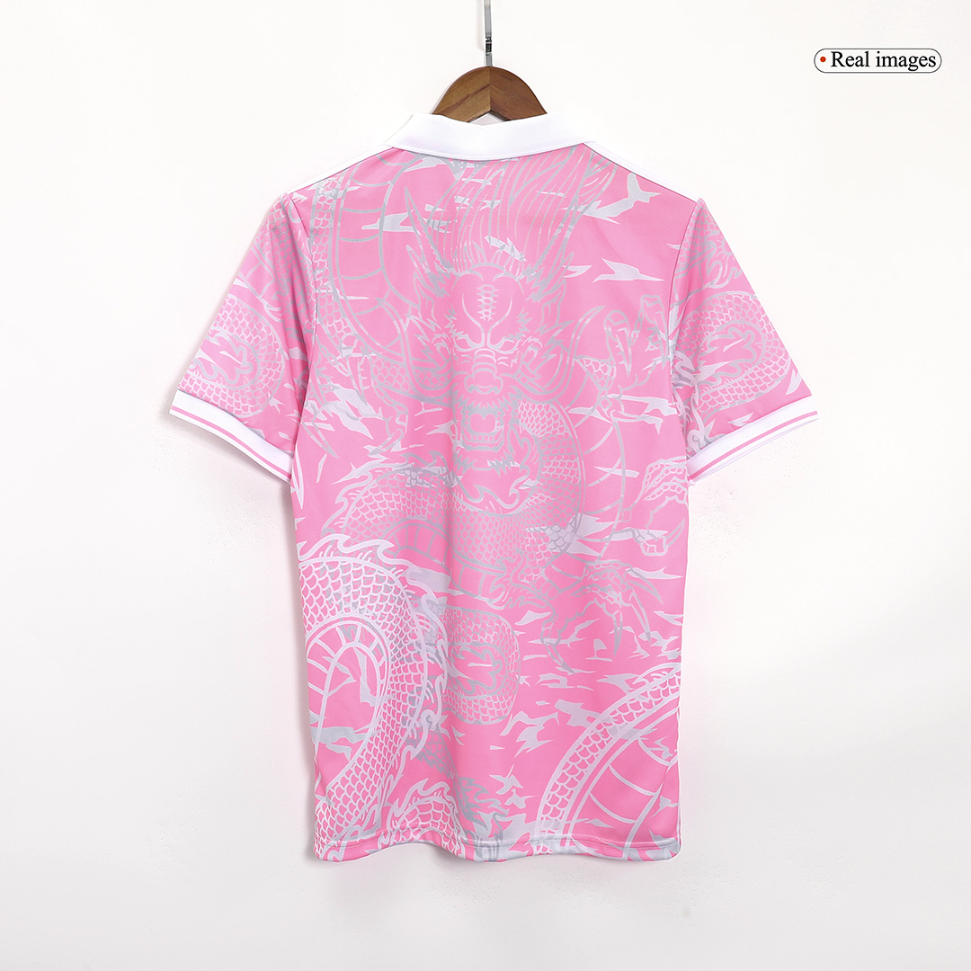 Real Madrid X Chinese Dragon Soccer Jersey 2023/24 Pink - Image 5