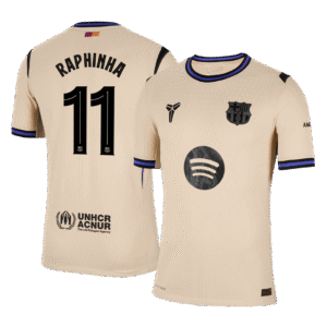 Barcelona RAPHINHA #11 Away Custom Player Version Soccer Jersey 2025/26 - UCL