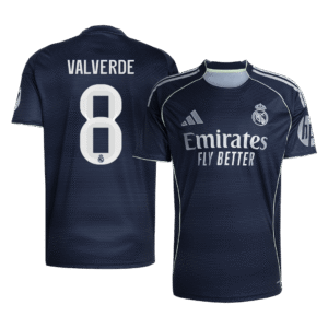 VALVERDE #8 Real Madrid Soccer Jersey Away Custom Shirt 2025/26