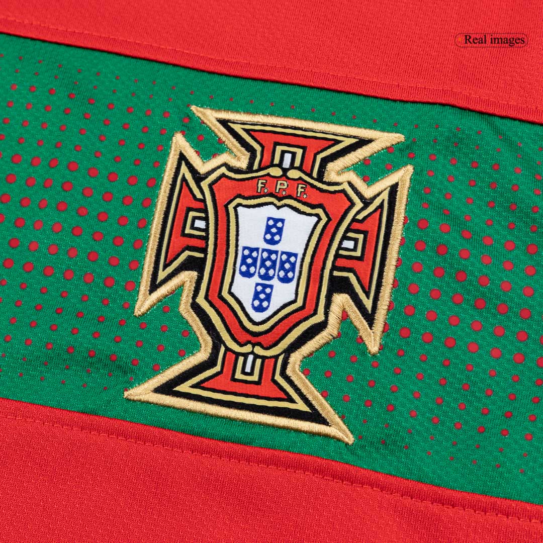 Portugal Retro Jersey Home Long Sleeve Soccer Shirt 2010 - Image 5