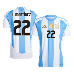 L.MARTÍNEZ #22 Argentina Home Soccer Jersey