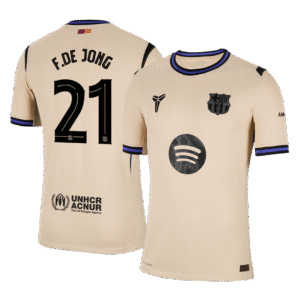 Barcelona F.DE JONG #21 Away Custom Player Version Soccer Jersey 2025/26 - UCL