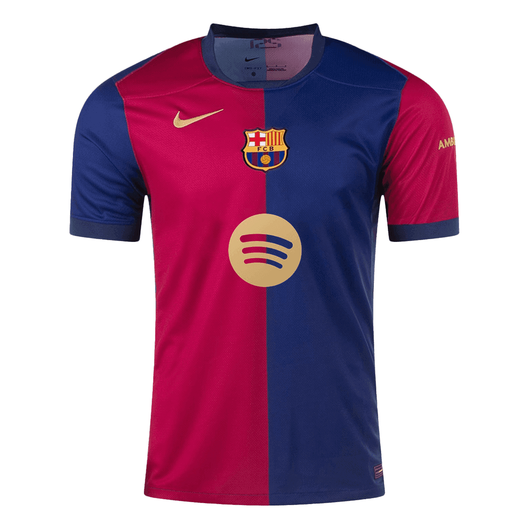 Barcelona Home Soccer Jersey - Spotify Logo Without Text