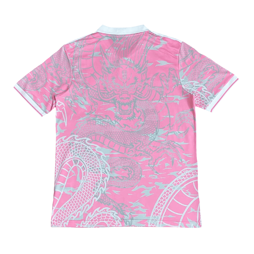 Real Madrid X Chinese Dragon Soccer Jersey 2023/24 Pink - Image 2