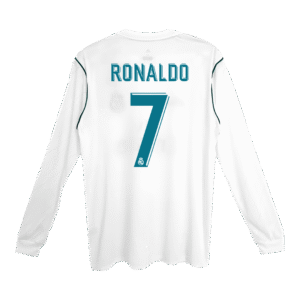 RONALDO #7 Real Madrid Retro Jersey Home Long Sleeve Soccer Shirt 2017/18