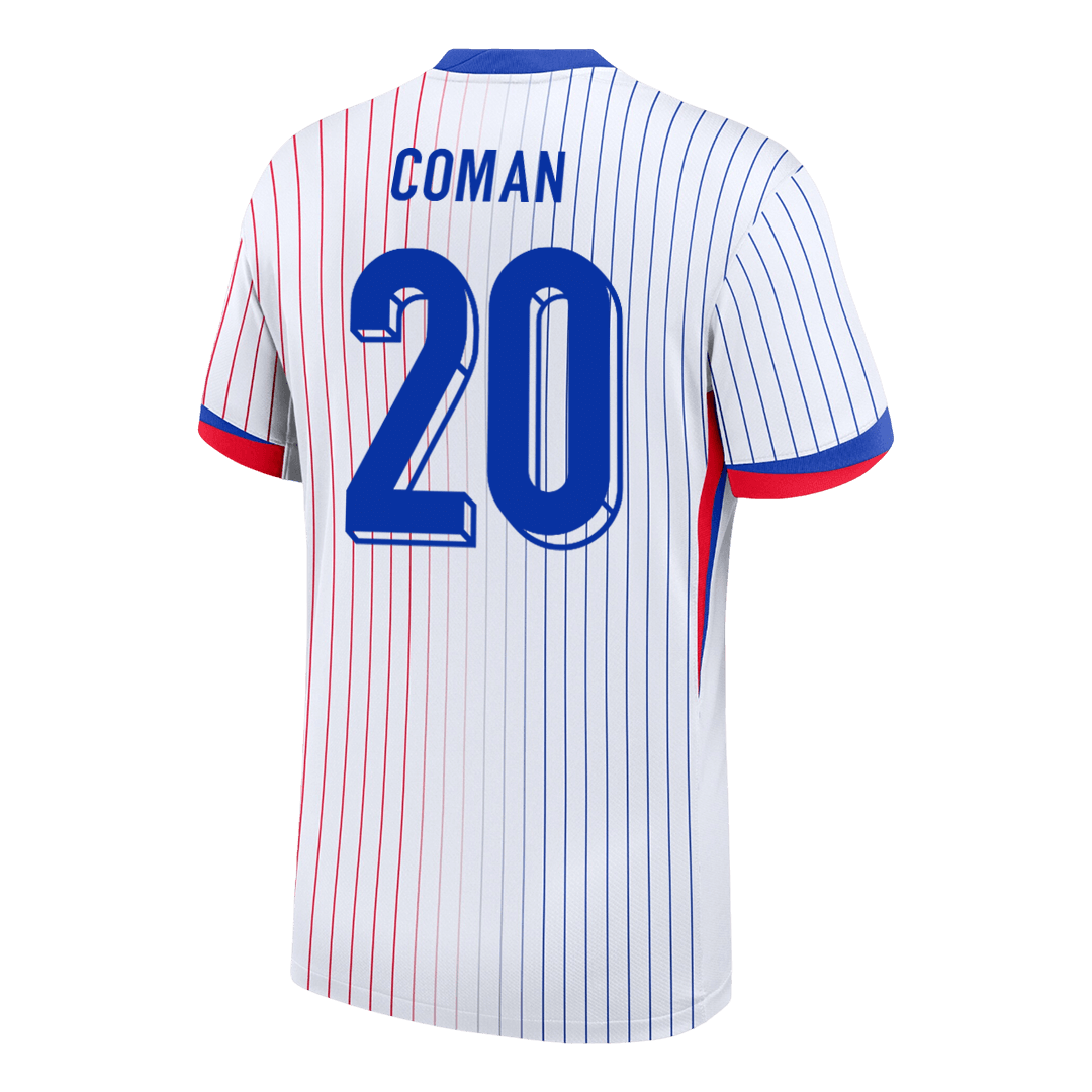COMAN #20 France Soccer Jersey Away Custom Shirt - Image 3