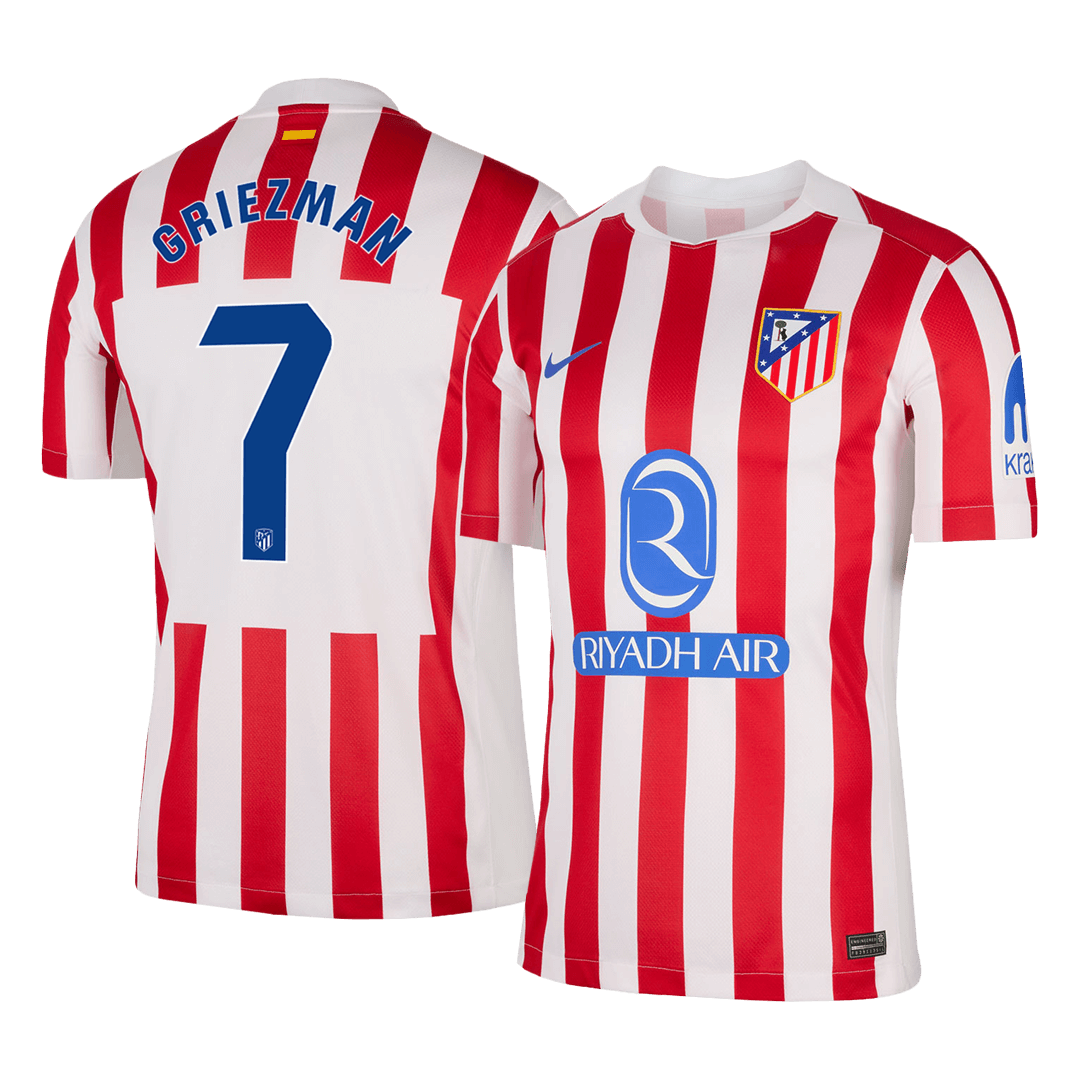GRIEZMANN #7 Atletico Madrid Soccer Jersey Home Custom Shirt 2025/26