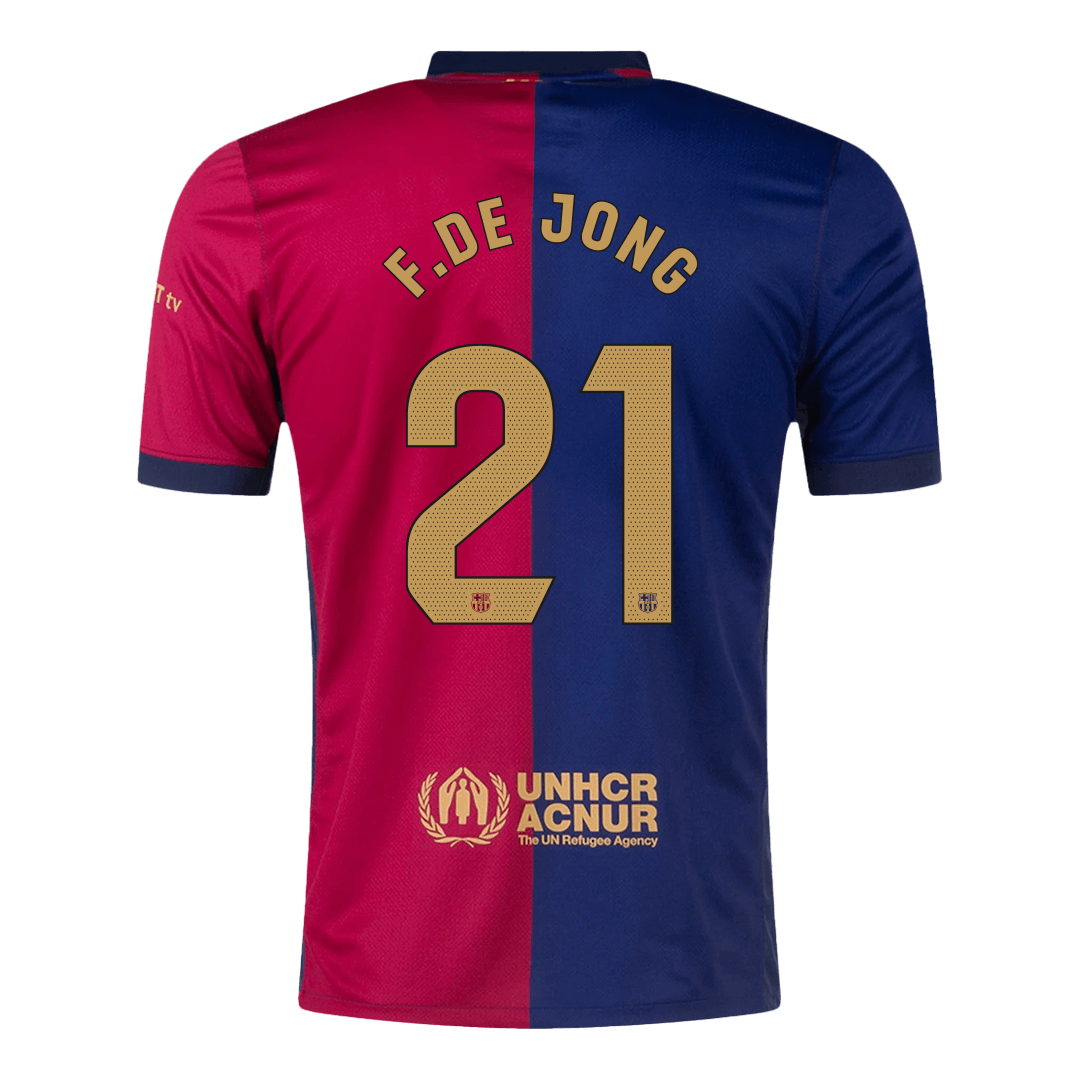 Barcelona Jersey Custom F.DE JONG #21 Soccer Jersey Home - Image 3