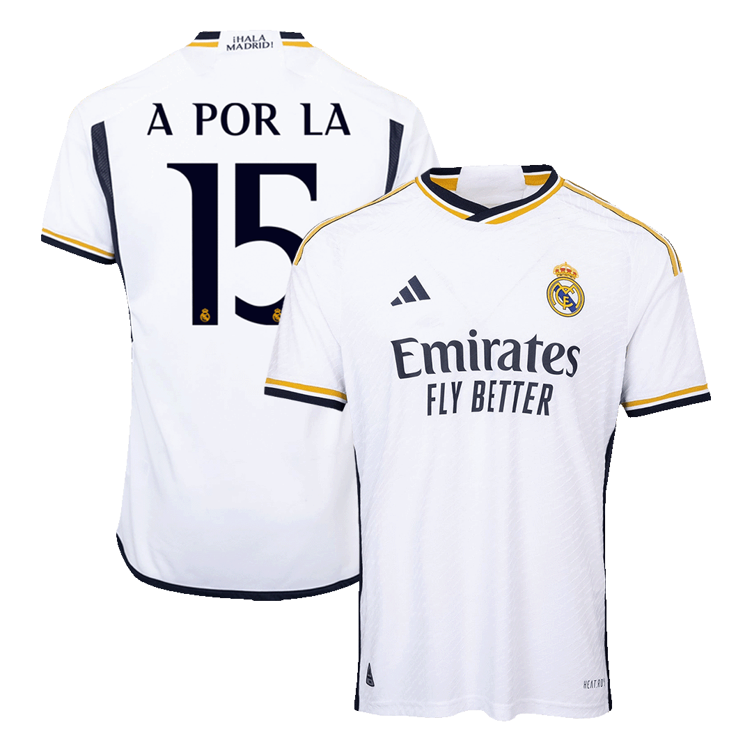 Real Madrid A POR LA #15 Home Custom Player Version Soccer Jersey 2023/24