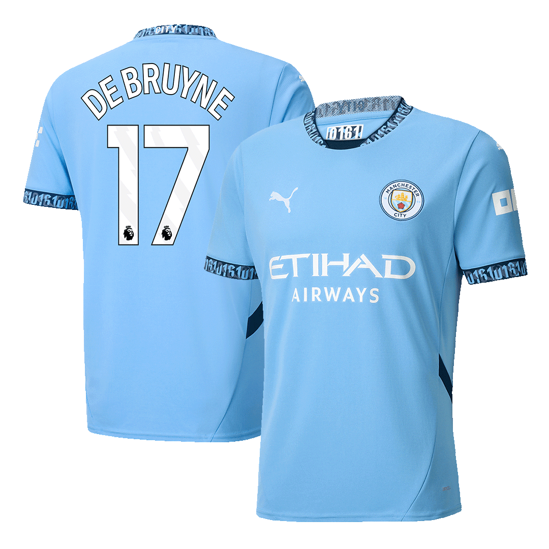 DE BRUYNE #17 Manchester City Soccer Jersey Home Shirt