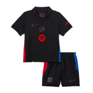 Kids Barcelona Custom Away Soccer Kits-Spotify Logo Without Text