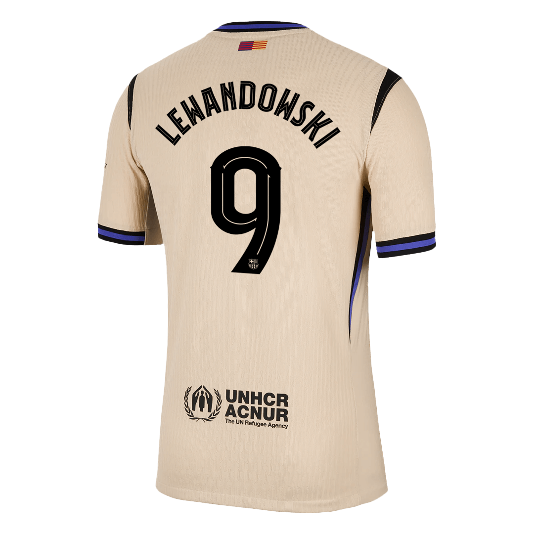 Barcelona LEWANDOWSKI #9 Away Custom Player Version Soccer Jersey 2025/26 - UCL - Image 3