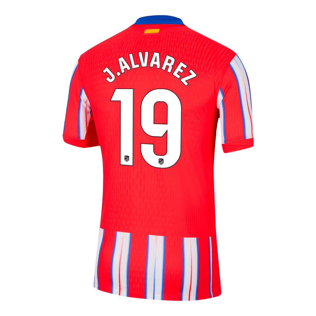 Atletico Madrid J.ALVAREZ #19 Home Custom Player Version Soccer Jersey - Image 3