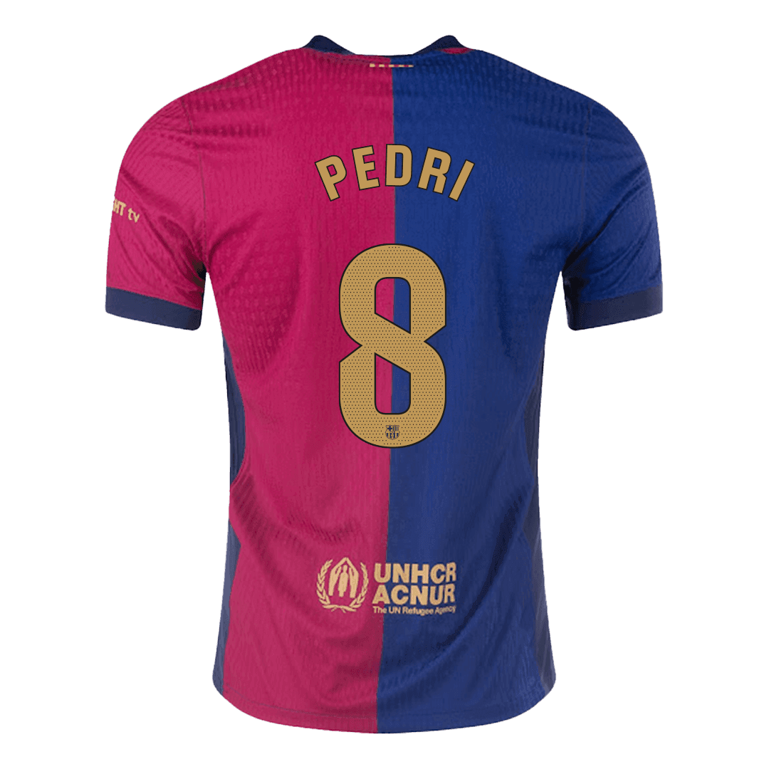 Barcelona PEDRI #8 Home Custom Player Version Soccer Jersey - Image 3