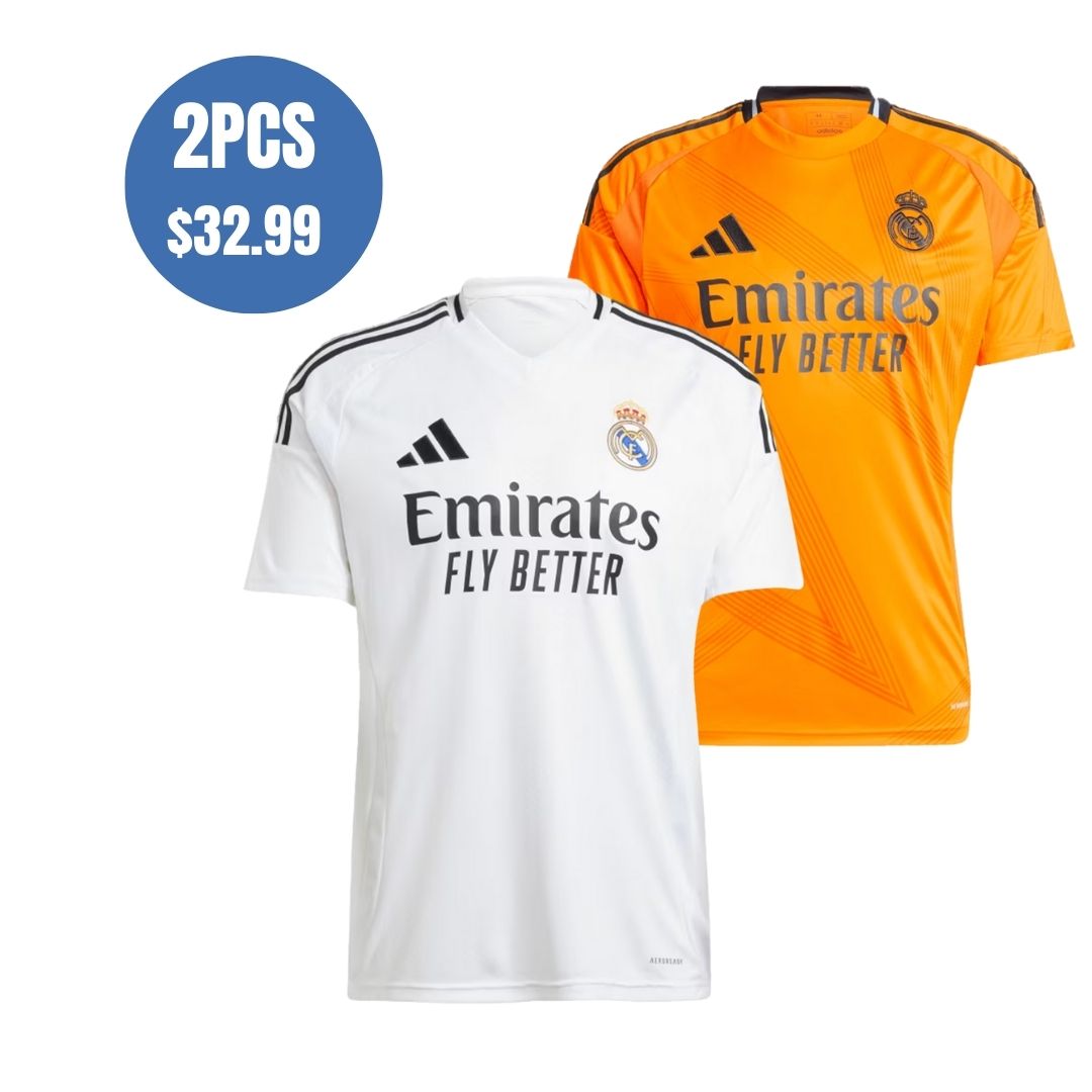 2 Pack - Real Madrid 24/25 Home & Away Soccer Jersey Combination