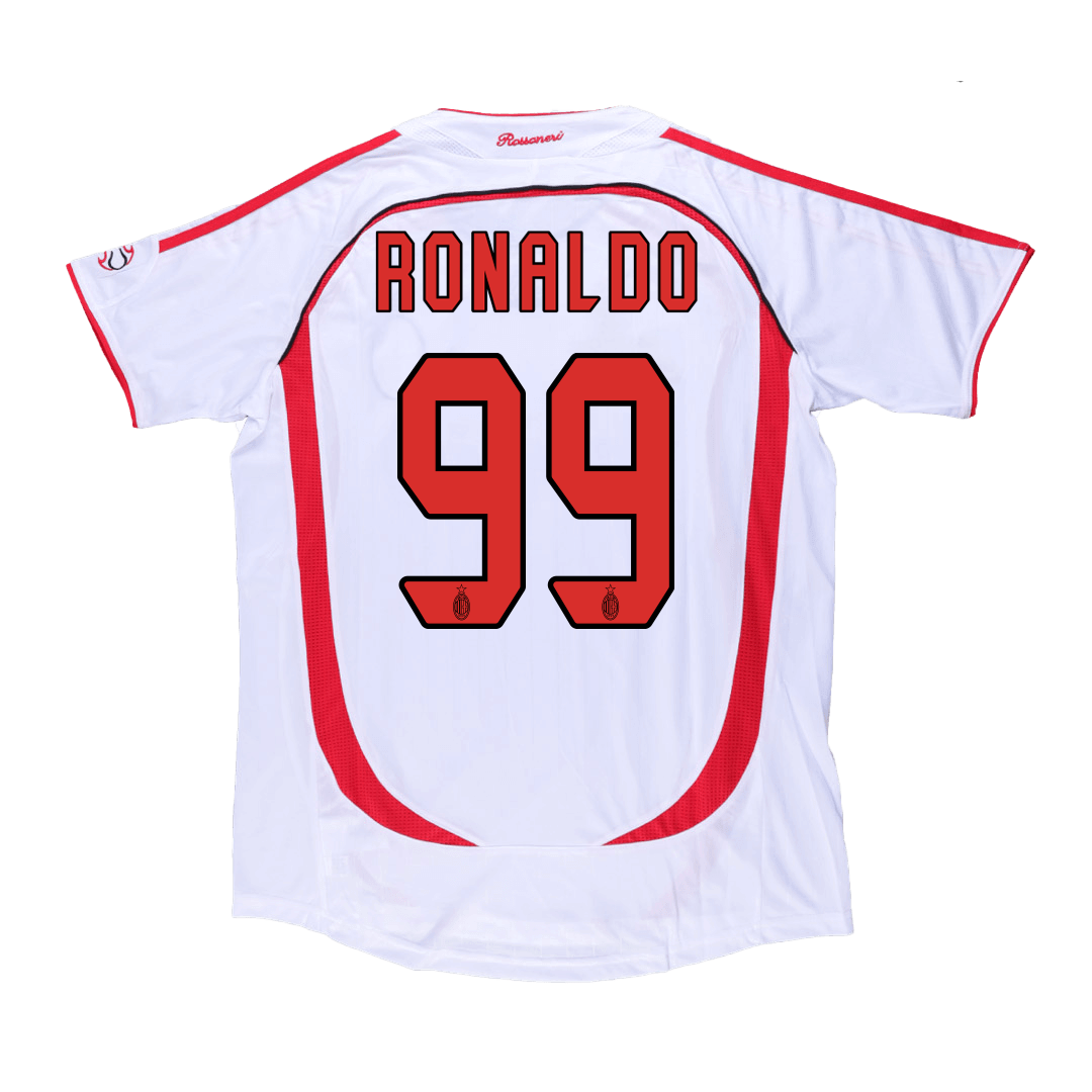 RONALDO #99 AC Milan Retro Jersey Away Soccer Shirt 2006/07 UCL