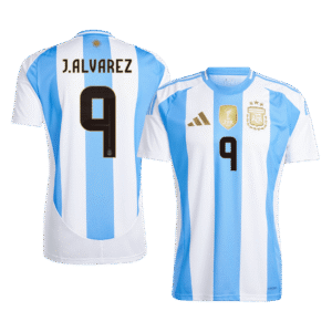 Argentina Jersey Custom J.ALVAREZ #9 Soccer Jersey Home