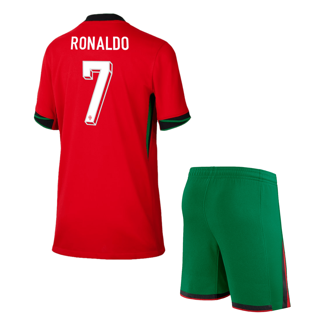 Kids Portugal RONALDO #7 Custom Home Soccer Kits - Image 2
