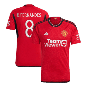 Manchester United Jersey Custom B.FERNANDES #8 Soccer Jersey Home 2023/24 -UCL