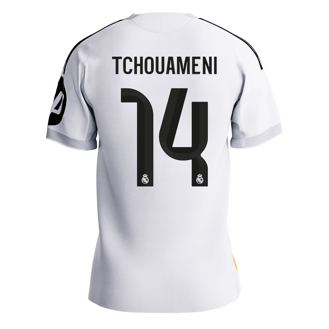 Real Madrid TCHOUAMENI #14 Home Custom Player Version Soccer Jersey 2025/26 - Image 2