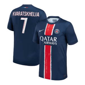 PSG KVARATSKHELIA #7 Soccer Jersey Home Custom Shirt