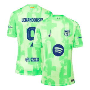 Barcelona Jersey Custom LEWANDOWSKI #9 Soccer Jersey Third Away - UCL Spotify Logo Without Text