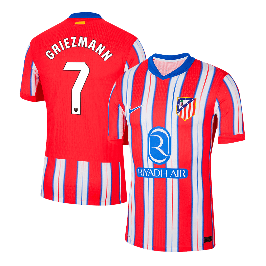 Atletico Madrid GRIEZMANN #7 Home Custom Player Version Soccer Jersey