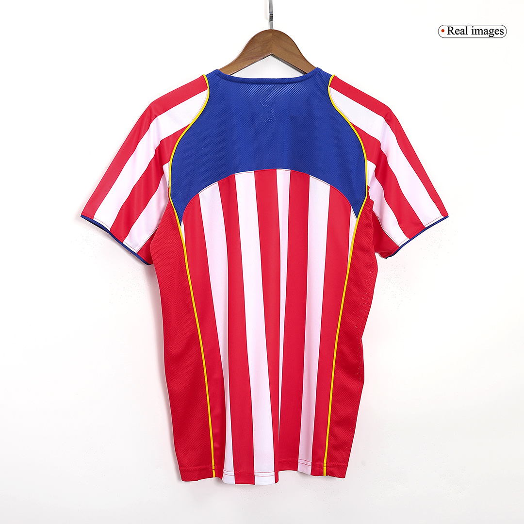 Atletico Madrid Retro Jersey Home Soccer Shirt 2004/05 - Image 2