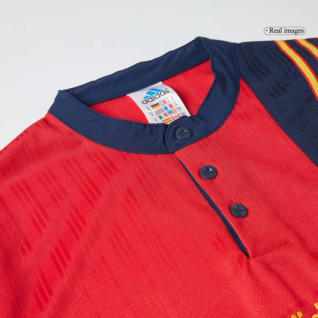 Spain Retro Jersey Home Soccer Shirt 1996 - Image 8