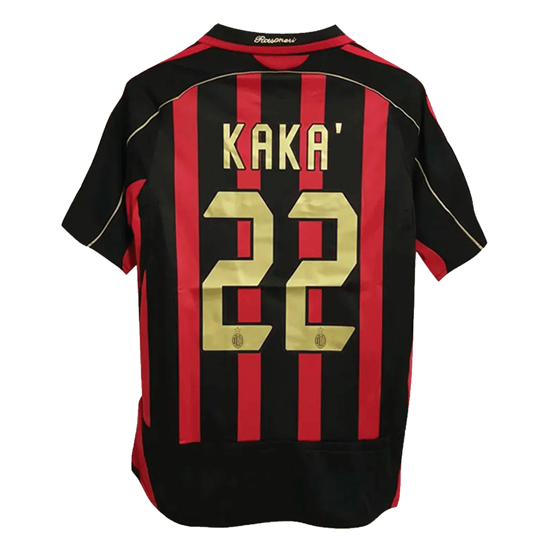 KAKA' #22 AC Milan Retro Jersey Home Soccer Shirt 2006/07