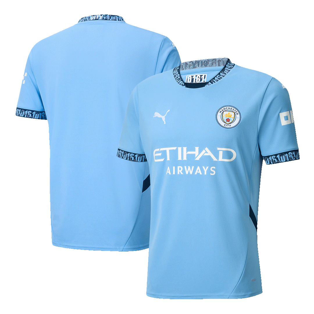 Manchester City Soccer Jersey Home Custom Shirt - Image 3