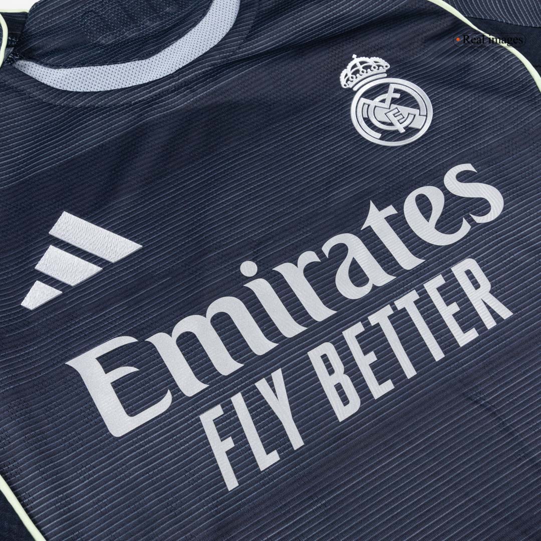 Real Madrid Away Player Version Long Sleeve Soccer Jersey 2025/26 - Image 8