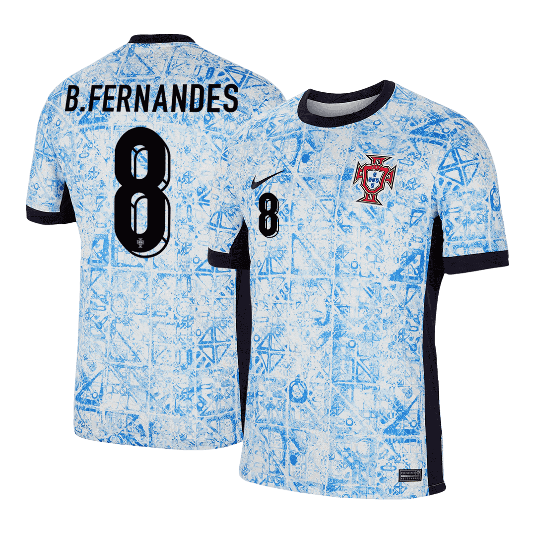 B.FERNANDES #8 Portugal Soccer Jersey Away Custom Shirt