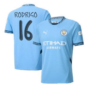 Manchester City Jersey Custom RODRIGO #16 Soccer Jersey Home -UCL