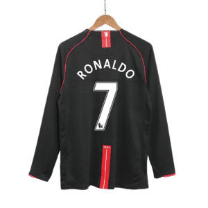 RONALDO #7 Manchester United Retro Jersey Away Long Sleeve Soccer Shirt 2007/08
