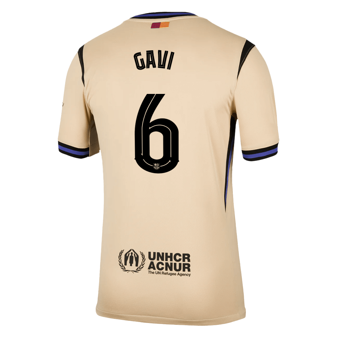 GAVI #6 Barcelona Soccer Jersey Away Custom Shirt 2025/26 - UCL - Image 3