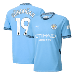 GÜNDOĞAN #19 Manchester City Home Soccer Jersey
