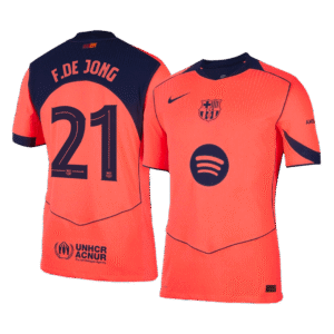 Barcelona F.DE JONG #21 Third Away Custom Player Version Soccer Jersey 2025/26 - UCL