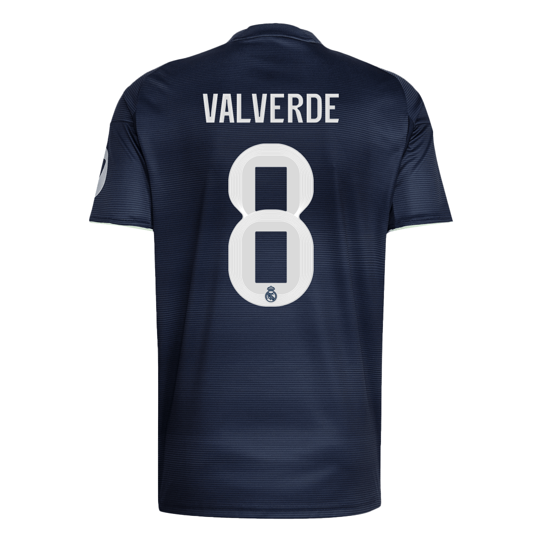 VALVERDE #8 Real Madrid Soccer Jersey Away Custom Shirt 2025/26 - Image 3