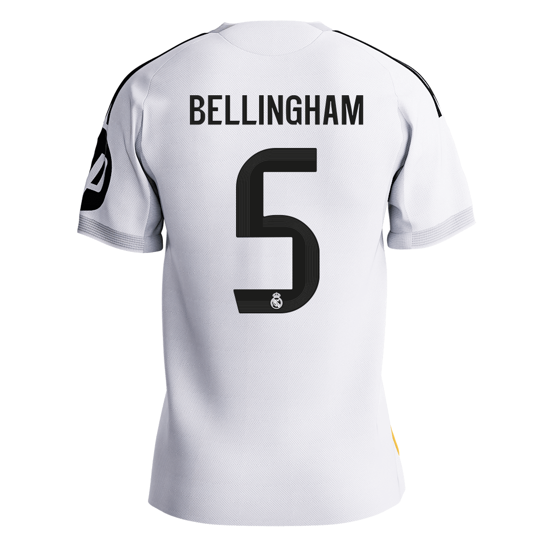 Real Madrid BELLINGHAM #5 Home Custom Player Version Soccer Jersey 2025/26 - Image 2
