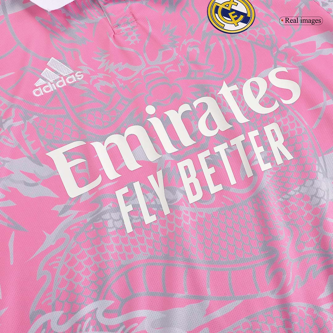 Real Madrid X Chinese Dragon Soccer Jersey 2023/24 Pink - Image 10
