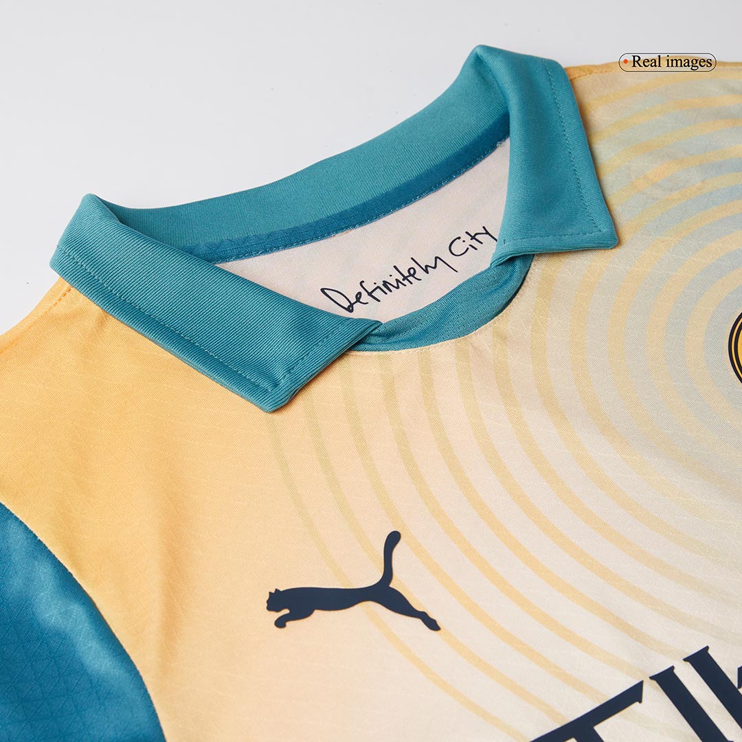Authentic 'Definitely City' Soccer Jersey Manchester City Fourth Away Shirt - UCL - Image 7