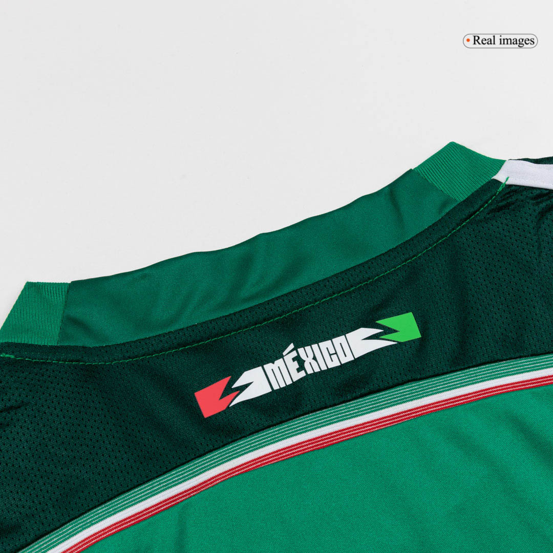 Mexico Retro Jersey Home Long Sleeve Soccer Shirt 2014 - Image 8