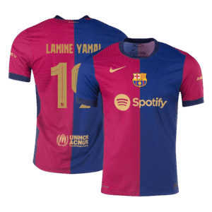 Barcelona LAMINE YAMAL #19 Home Custom Player Version Soccer Jersey - UCL