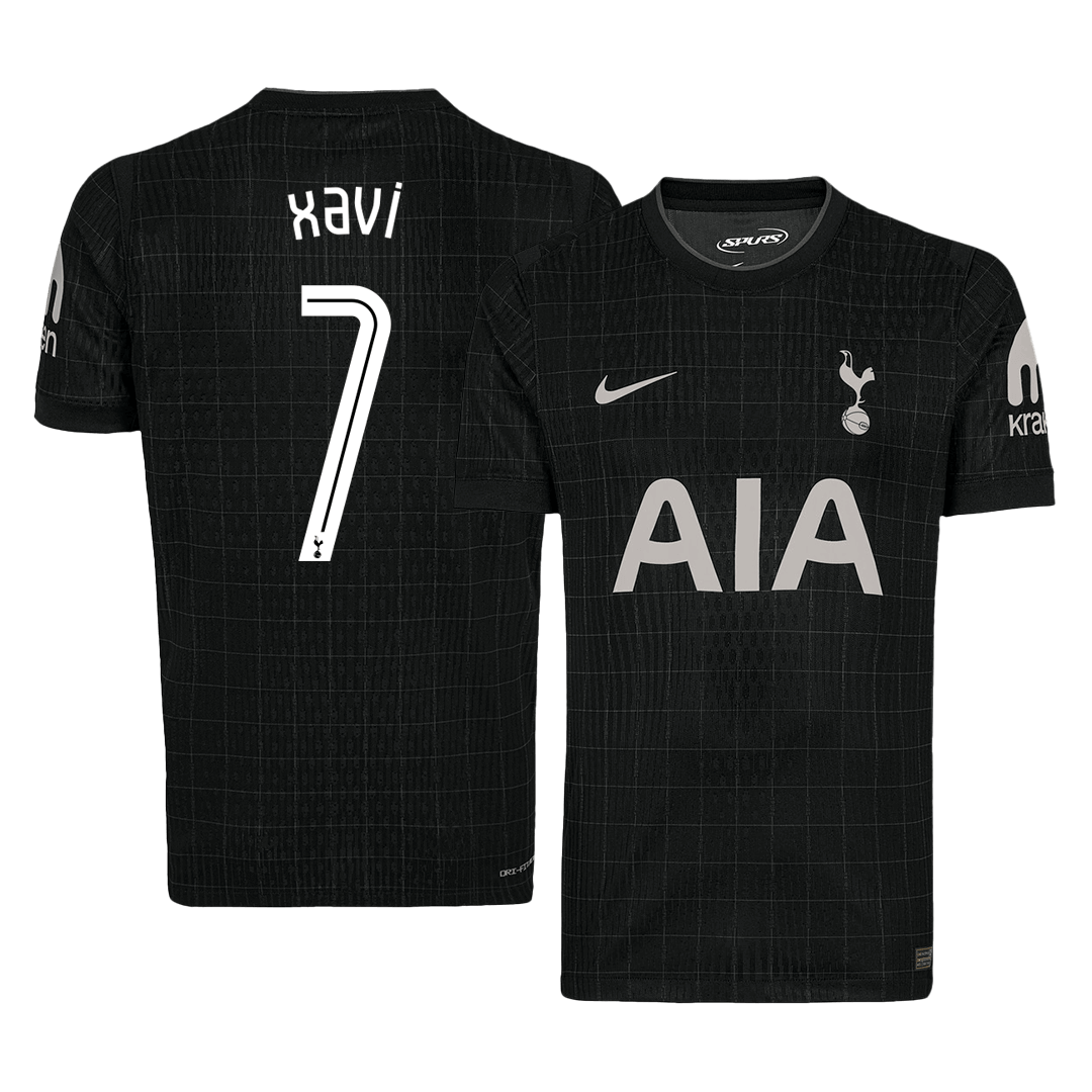 XAVI #7 Tottenham Hotspur Soccer Jersey Away Custom Shirt 2025/26 - UCL
