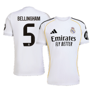 BELLINGHAM #5 Real Madrid Soccer Jersey Home Custom Shirt 2025/26