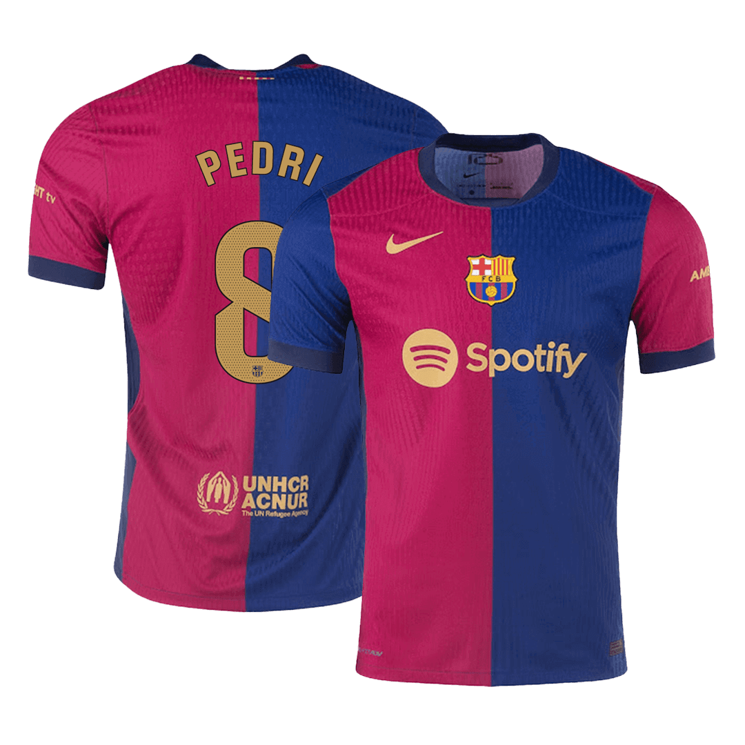 Barcelona PEDRI #8 Home Custom Player Version Soccer Jersey
