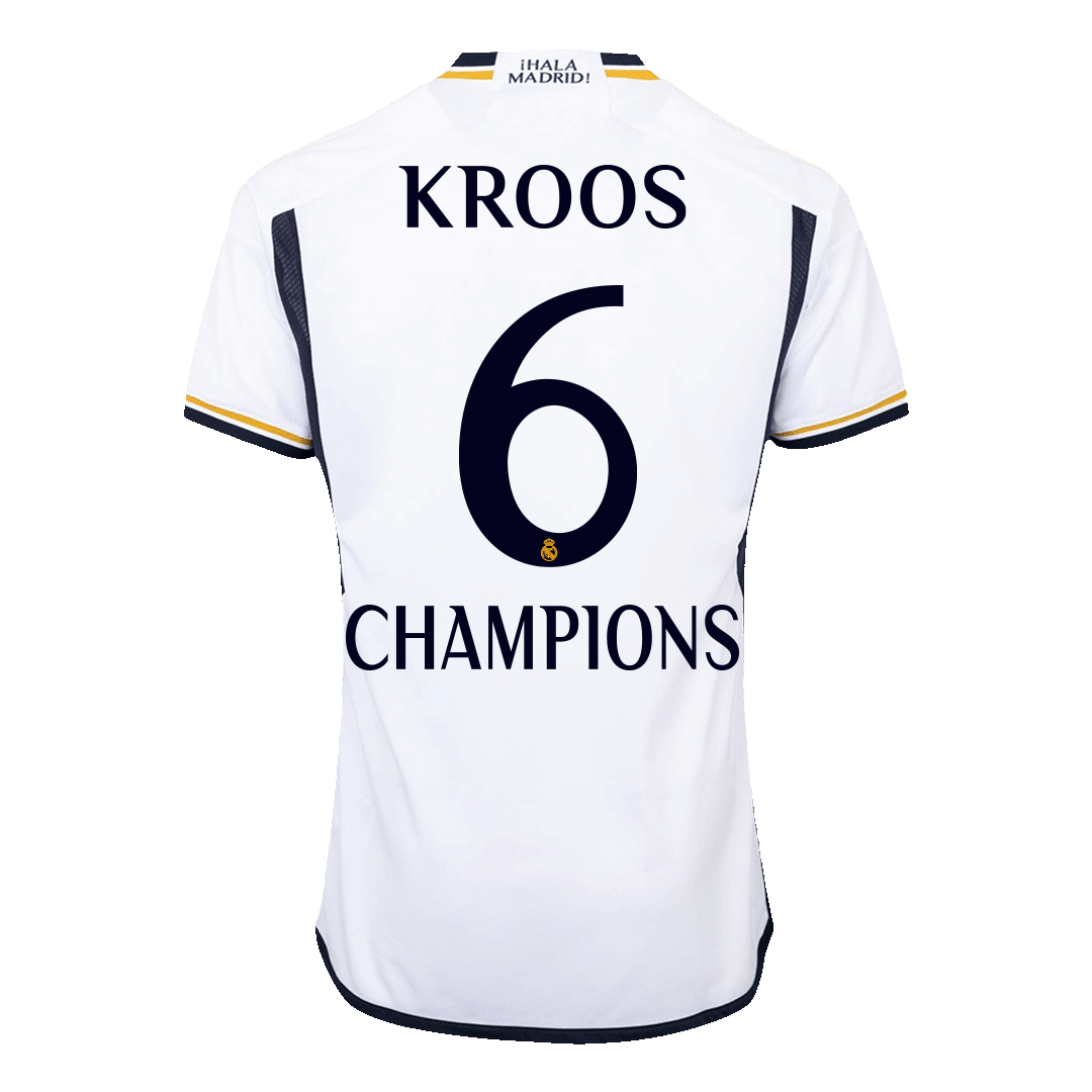 Real Madrid CHAMPIONS KROOS #6 Home Custom Player Version Soccer Jersey 2023/24 - Image 3
