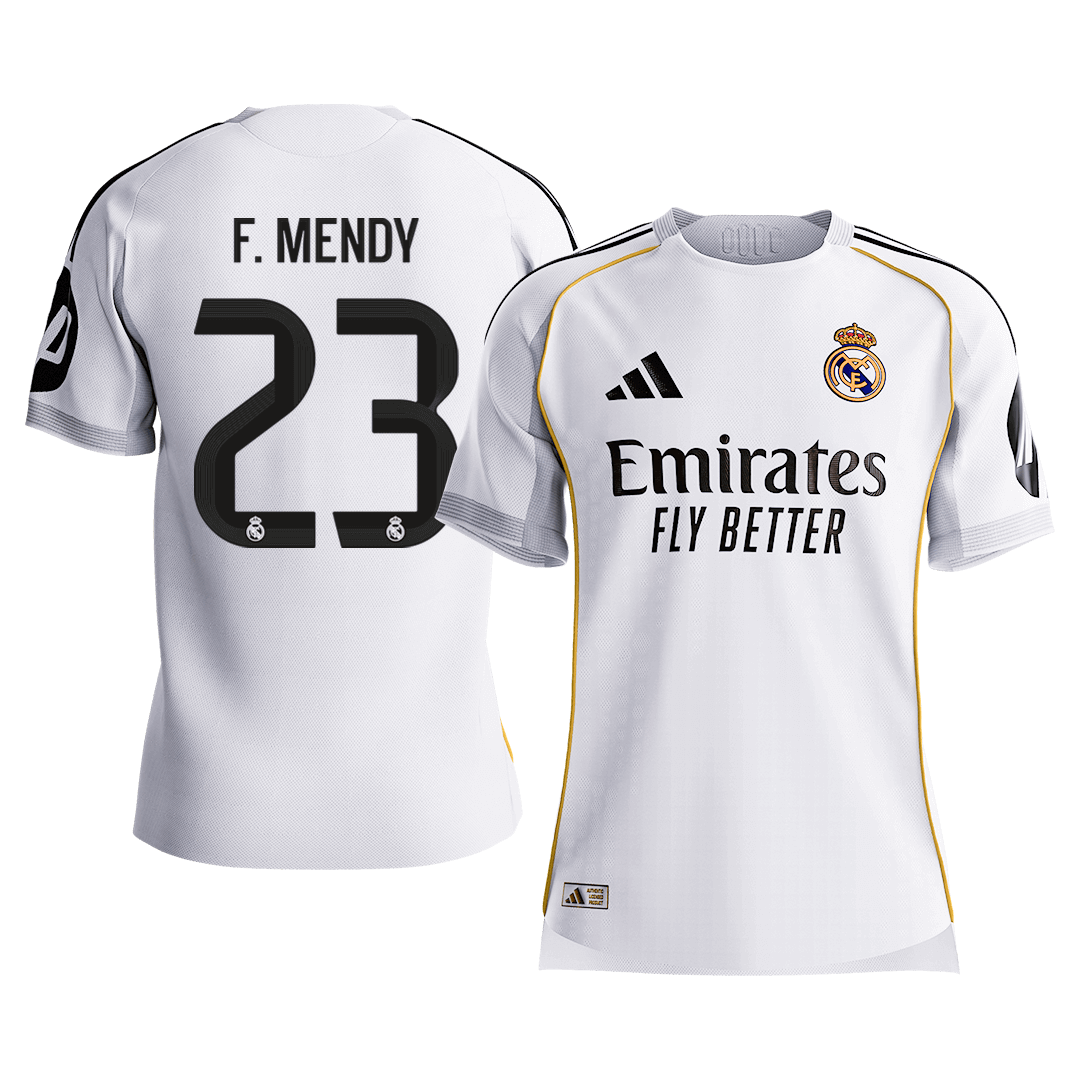 Real Madrid F.MENDY #23 Home Custom Player Version Soccer Jersey 2025/26